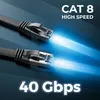 deleyCON 0,25m CAT 8 Flach Netzwerkkabel RJ45 40 Gbit/s, 5 Produktbild-Vorschau 4