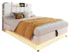 Letto imbottito 90 x 200 cm con illuminazione LED, porta Anteprima dell’immagine prodotto 13