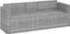 vidaXL Gartensofa, Poly Rattan, 3-Sitzer, mit Kissen, Produktbild-Vorschau 2