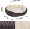 A dog bed with dimensions indicated by text overlays. Produktbild-Vorschau