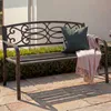 Gartenbank MCW-F44, Bank Parkbank Sitzbank, 2-Sitzer Produktbild-Vorschau 1
