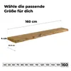 tømmermann Wandregal mit Baumkante Schweberegal massiv Produktbild-Vorschau 2