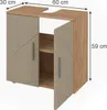 Meuble vasque simple Vicco Irma Beige 60x59cm, Model 58296 Voir les images du produit 2