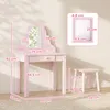 AIYAPLAY Kinder Schminktisch Set 2 in 1 Frisiertisch Produktbild-Vorschau 3