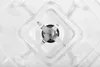 Top-down view of the blades inside a blender jar. Voir les images du produit
