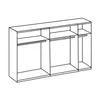 Schlafzimmerset Industrial Design mit Schwebetürenschrank Produktbild-Vorschau 4