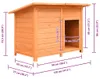 dom pre psov vidaXL Borovica a jedľa 120x77x86 cm Náhľad obrázku produktu 7