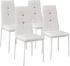 Lot de chaises avec strass - blanc, Lot de 4 Voir les images du produit 1