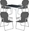 5-tlg Camping Set Gartenmöbel Campingtisch + 4 Campingstuhl Produktbild-Vorschau 1