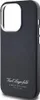 A black Karl Lagerfeld phone case for an iPhone 14 Pro is shown against a white background. Produktbild-Vorschau