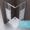 doporro Cabine de Douche en Angle Bandes Opaques 90x70cm Voir les images du produit 2