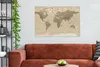 MuchoWow® - Leinwandbilder - Weltkarte - Vintage - Braun, Produktbild-Vorschau 3