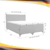 A diagram of a bed with dimensions indicated by lines and numbers. Produktbild-Vorschau