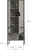 Bad Hochschrank "Scana" Sand schwarz Badschrank 2-türig 59 Produktbild-Vorschau 6