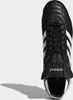 A top-down view of a black Adidas soccer cleat with white stripes. Produktbild-Vorschau
