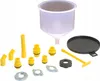 A set of automotive fluid filling tools, including a large funnel and various adapters, laid out on a white background. Podgląd zdjęcia produktu