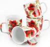 Tassen-Set - Mohnblumen, 4 Stück, 400 ml Porzellan Produktbild-Vorschau 1