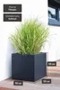 VIVANNO Jardinière en fibre de verre BLOCK cube, anthracite Voir les images du produit 3