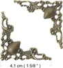 100 Buchecken 41x41mm bronze Schutzecke Metallecke Ornament Produktbild-Vorschau 2