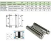 Federscharniere mit Doppelwirkung, Bronze, 75 mm, 1 Paar, für Schwingtüren Productafbeelding-voorbeeld
