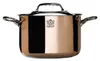 A copper pot with a silver lid and handles, shown against a white background. Podgląd zdjęcia produktu