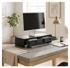 Relaxdays Monitorstandaard, met 2 lades, hoogte x breedte x Productafbeelding-voorbeeld 3
