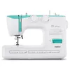A white and turquoise Medion sewing machine is shown against a white background. Produktbild-Vorschau