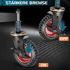 rolka drzwiowa 200 mm z hamulcem i sprężyną, wytrzymała Podgląd zdjęcia produktu 2