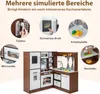 COSTWAY cucina ad angolo in legno, set da cucina per Anteprima dell’immagine prodotto 4