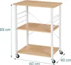 Relaxdays 4052025848231, 3 pół., Naturalne drewno, Biały, Podgląd zdjęcia produktu 4