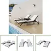 The Living Store Sonnenliegen mit Tisch Poly Rattan Schwarz Produktbild-Vorschau 8