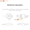Diagrams showing the dimensions of a charging cable and its components. Produktbild-Vorschau