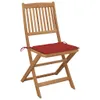 The Living Store Klappbare Gartenstühle 8 Stk. mit Kissen Produktbild-Vorschau 4