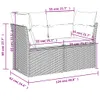 9-tlg. Garten-Sofagarnitur mit Kissen Grau Poly Rattan Produktbild-Vorschau 11