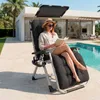 tectake® Sonnenliege Cloud II mit Sonnendach, klappbar Produktbild-Vorschau 8