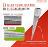 A marketing image comparing a competitor's product with the advertised product, highlighting weld quality. Produktbild-Vorschau