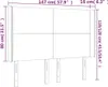 Kopfteil mit Ohren Taupe 147x16x118/128 cm Stoff Produktbild-Vorschau 9