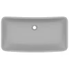vidaXL Luxus-Waschbecken Rechteckig Matt Hellgrau 71x38 cm Produktbild-Vorschau 9