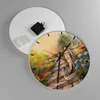 Wanduhr - Rund - Glasuhr - Garten Blumen Sommer - 30x30cm - Produktbild-Vorschau 2