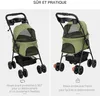 PawHut Poussette buggy pliable chien chat panier rangement Voir les images du produit 4