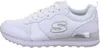 Side view of a white Skechers sneaker. Voir les images du produit