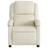 vidaXL Fauteuil relax Crème Similicuir Voir les images du produit 4