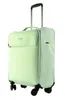 A light green suitcase with a retractable handle and wheels, shown against a white background. Produktbild-Vorschau