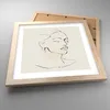 Gerahmtes Poster - Rahmen in heller Eiche - Frau Zeichnung Produktbild-Vorschau 3