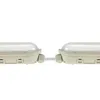Two white, rectangular light fixtures are shown side-by-side, connected by a white cable. They are set against a plain white background. Produktbild-Vorschau