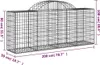 Gabionen mit Hochbogen 8 Stk. 200x50x80/100 cm Verzinktes Produktbild-Vorschau 6