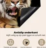 KitchenYeah© Herdabdeckplatte Tiger - Gähnen - Schwarz , Produktbild-Vorschau 4