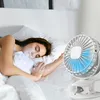 Stolný ventilátor s LED klipom biely osvetlený usb Náhľad obrázku produktu 6