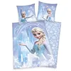 A bedding set featuring Elsa from Frozen, with a castle and snowflakes. Produktbild-Vorschau