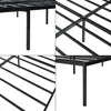 A collage of four close-up images showing the metal frame of a bed. Náhľad obrázku produktu